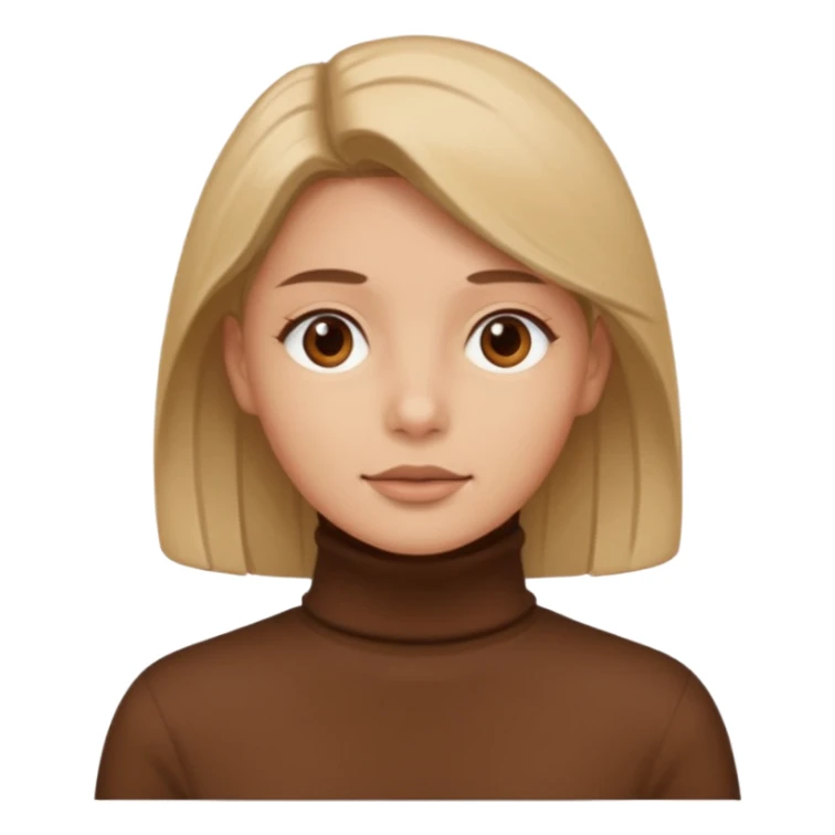 create an emoji, brown turrleneck sticker