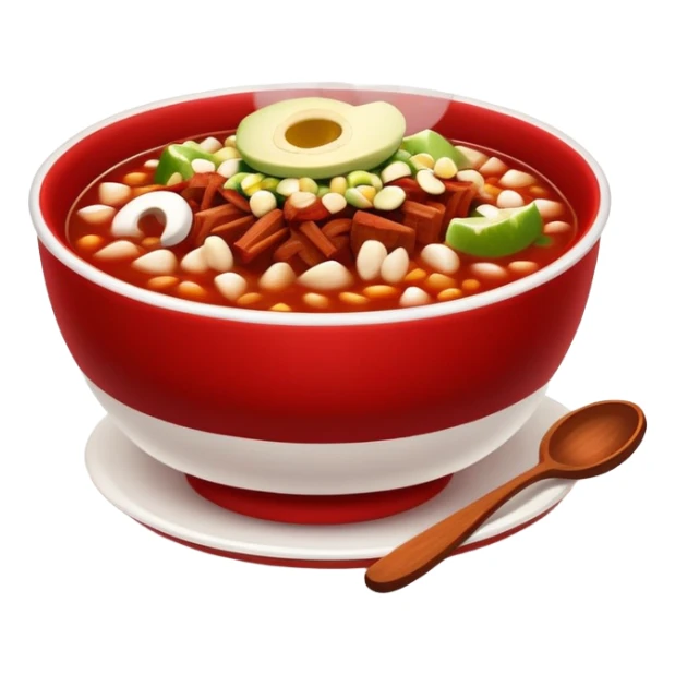 a bowl of pozole rojo, ultra realistic sticker