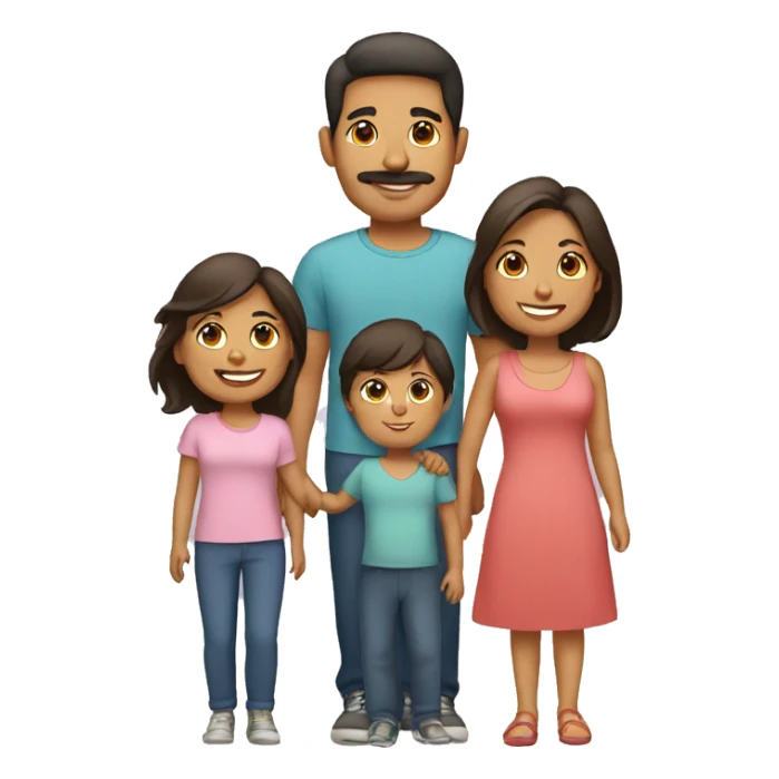Hispanic Family of 4 with 2 moms sticker