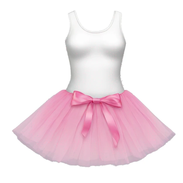 white Tutu skirt with pink bows sticker