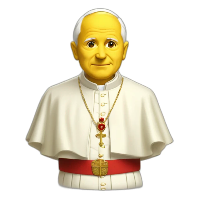 john-paul-ii-with-very-saturated-yellow-skin sticker
