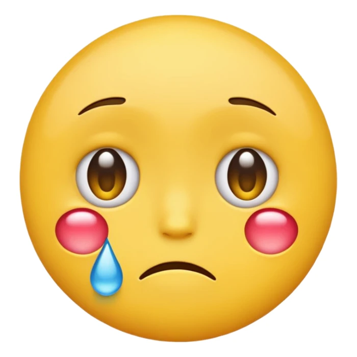 I want to create an emoji in that image we can see both Sad and happy feeling simultaneously sticker
