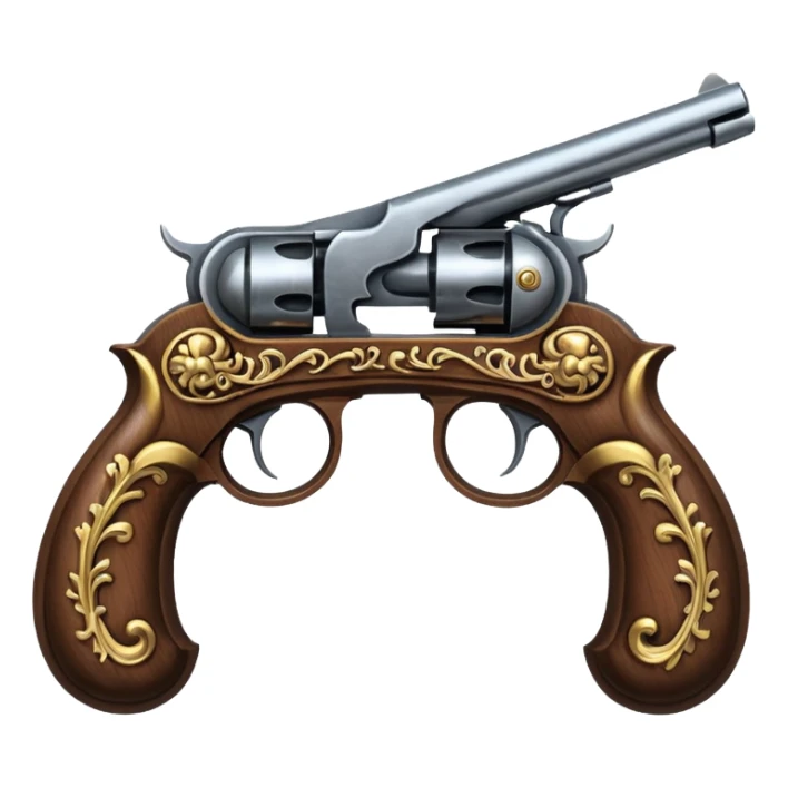 2 flintlock pistols crossed to make an x sticker
