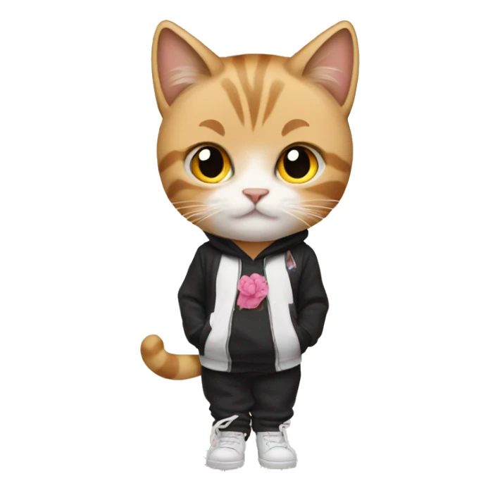 Cat wearing a Taylor swift outfit sticker