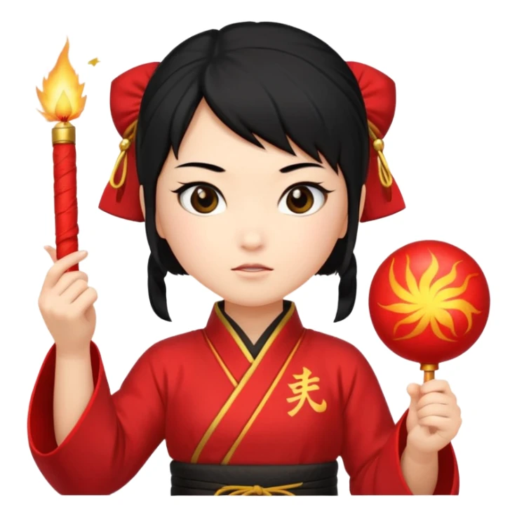 Ninja Girl ,Chines new years  sticker