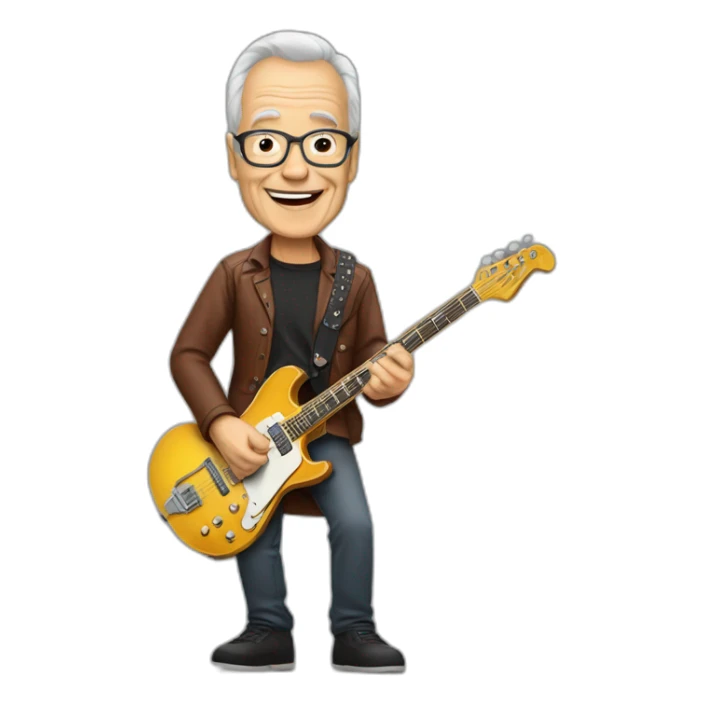 guitariste de 65 ans en concert sticker