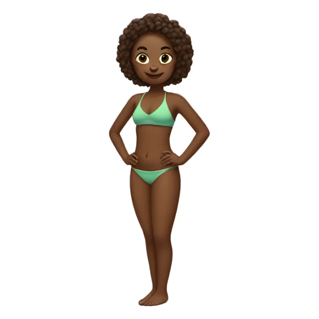 bikini yoga brown girl sticker