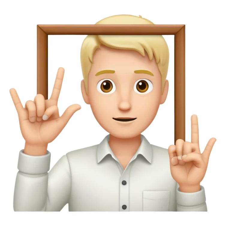 film director hand gestures, framing shot with fingers sticker