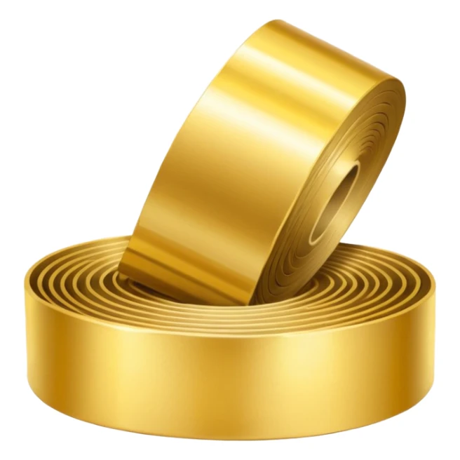 Measurement tape in gold for visiting card sticker
