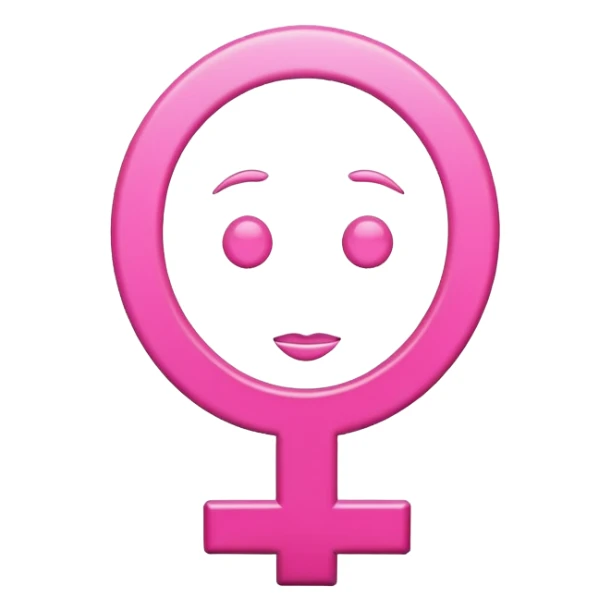 Pink Female Gender Sign  sticker