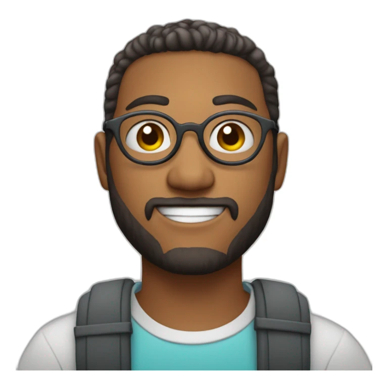 homem moreno de 22 anos de oculos redondo e prata sticker