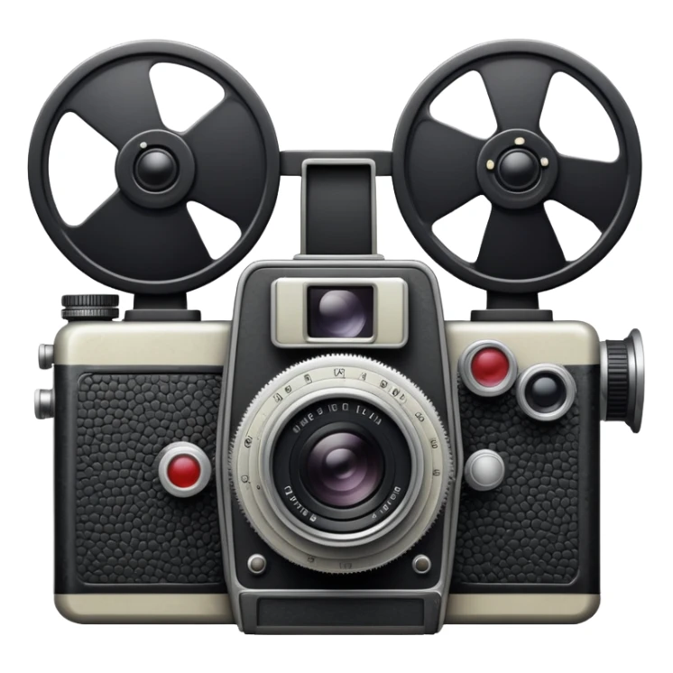 vintage film camera with indie aesthetic sticker