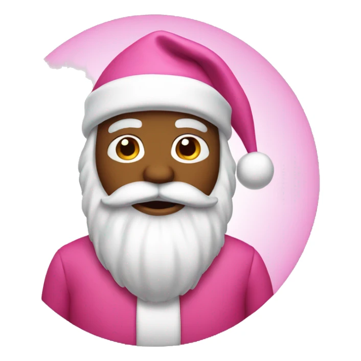 Pink Santa sticker