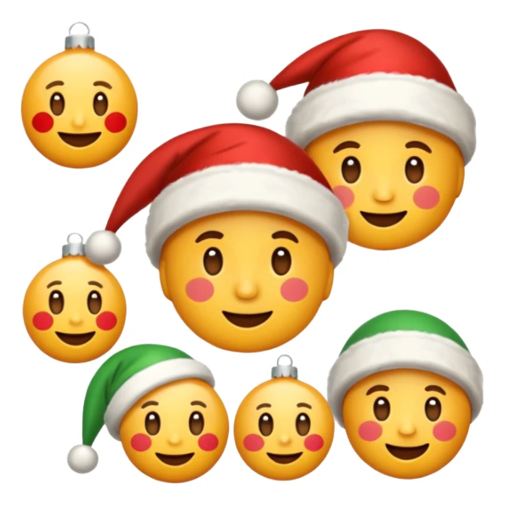 voglio delle emoji vintage di natale sticker
