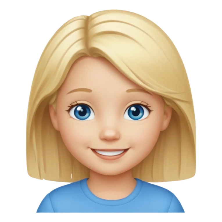blond hair girl todler emojj sticker