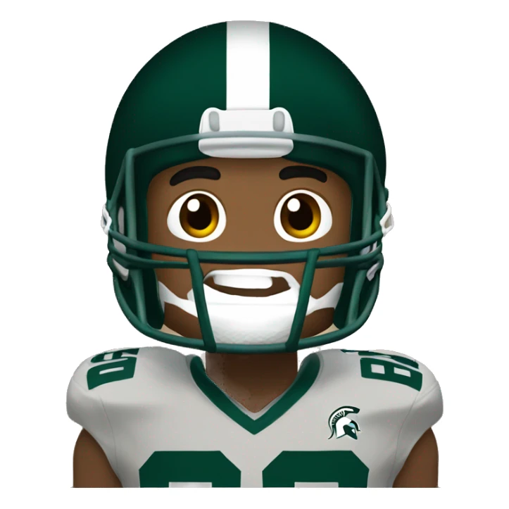 Michigan State University Football player  sticker