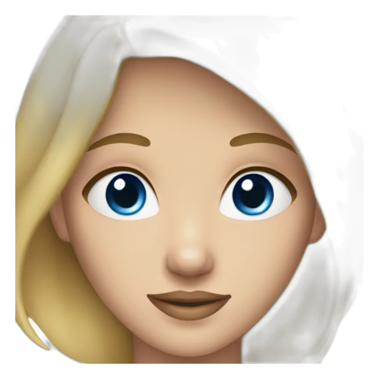 Young Woman with blonde hair and blue eyes sticker