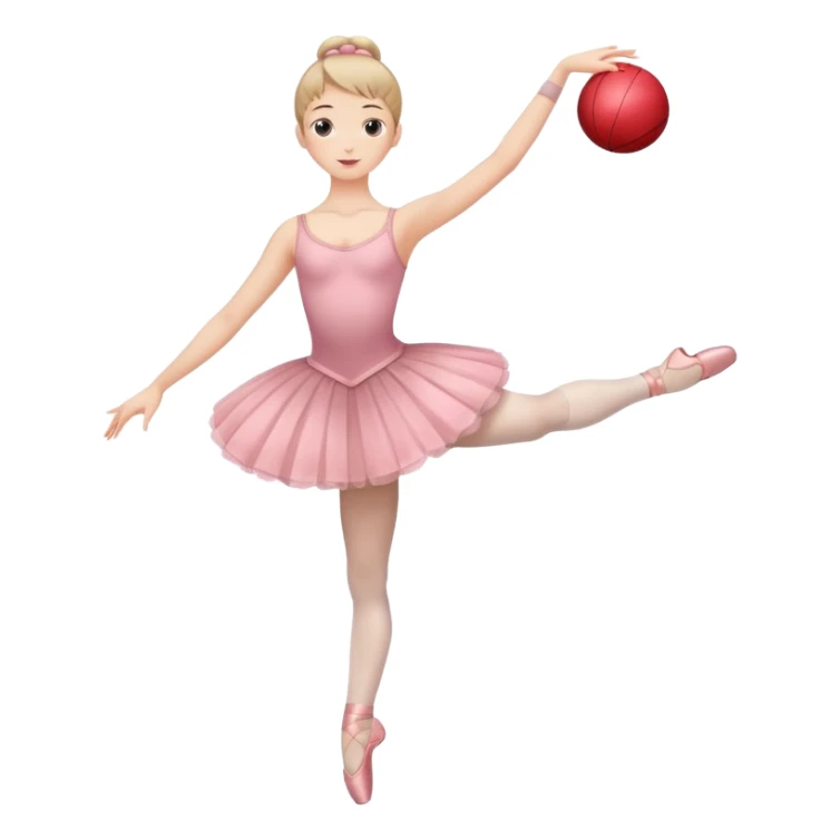 full body balet holding ball sticker