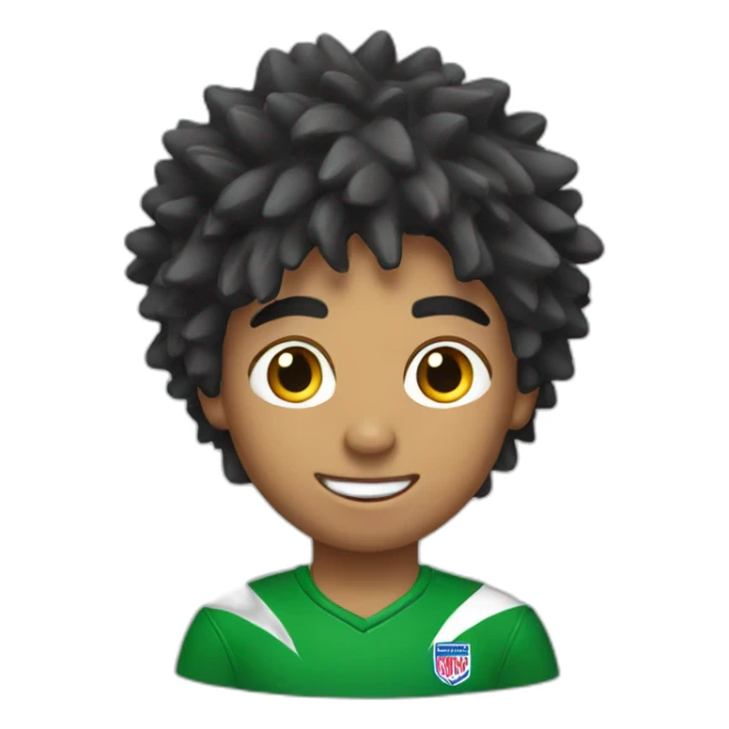 spike hair boy rugby sticker