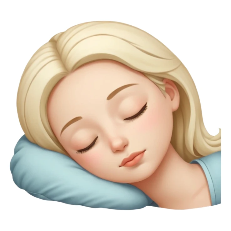 sleeping girl with closed eyes peaceful expression sticker