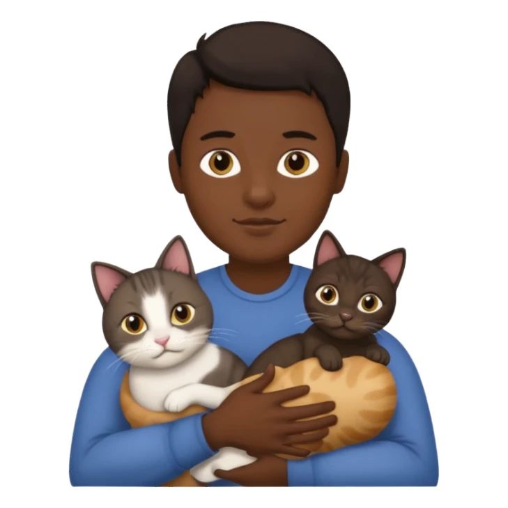 Man with dark hair holding a cat wearing a Tierra sticker