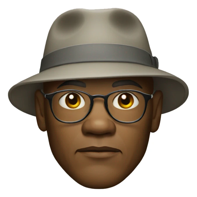 bald samuel l jackson serious wearing hat sticker