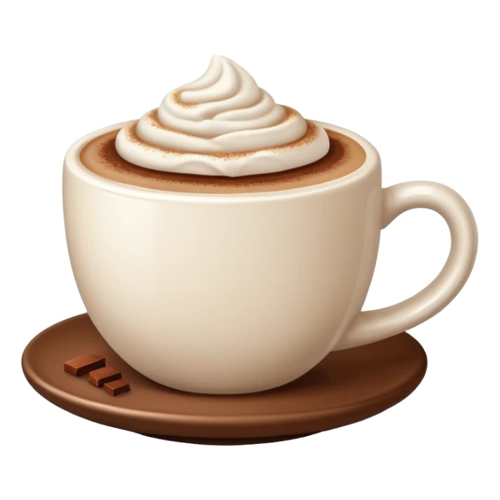 Cappuccino with frothy milk and a sprinkle of cocoa on top sticker