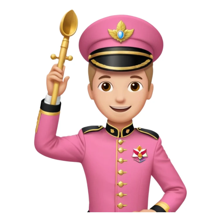 Parade Marchers, drum major, pink uniform sticker