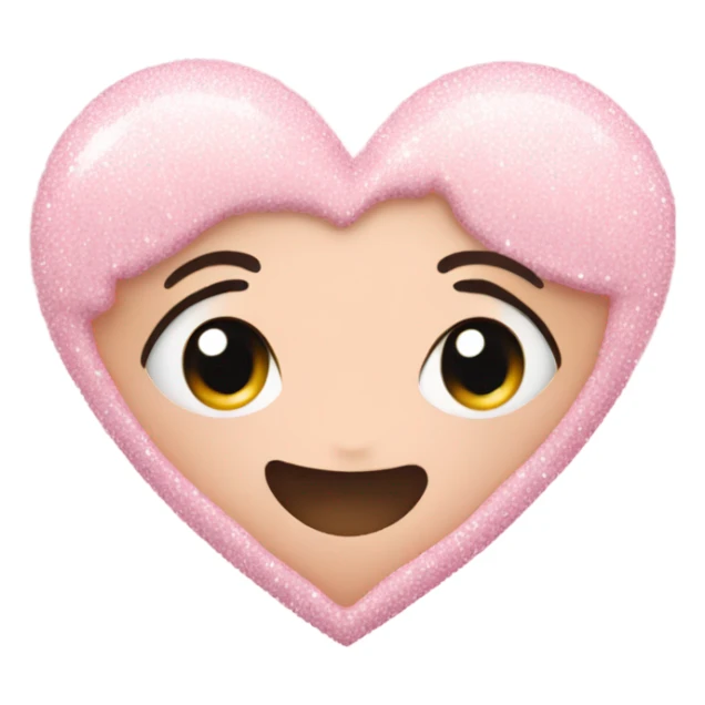 pastel pink sparkly heart sticker