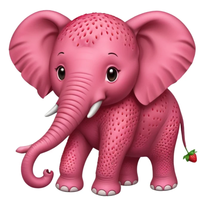 Hazme un elefante con piel de fresa sticker