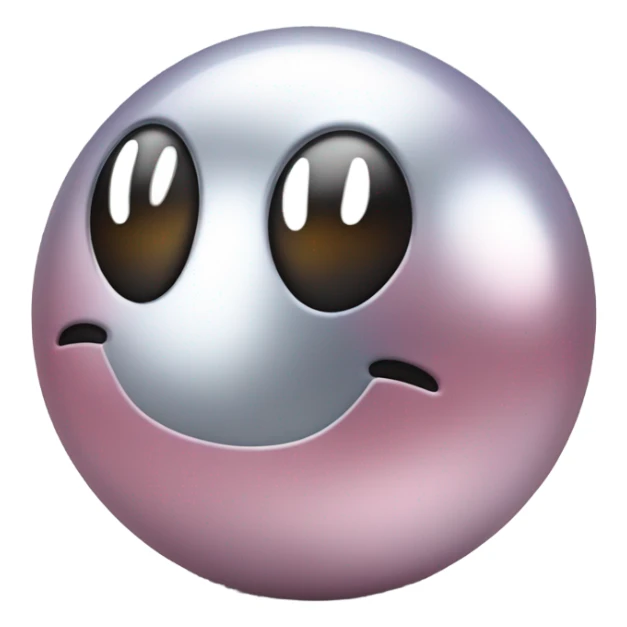 Metal cute Kirb ball driving on 4 car wheels sticker