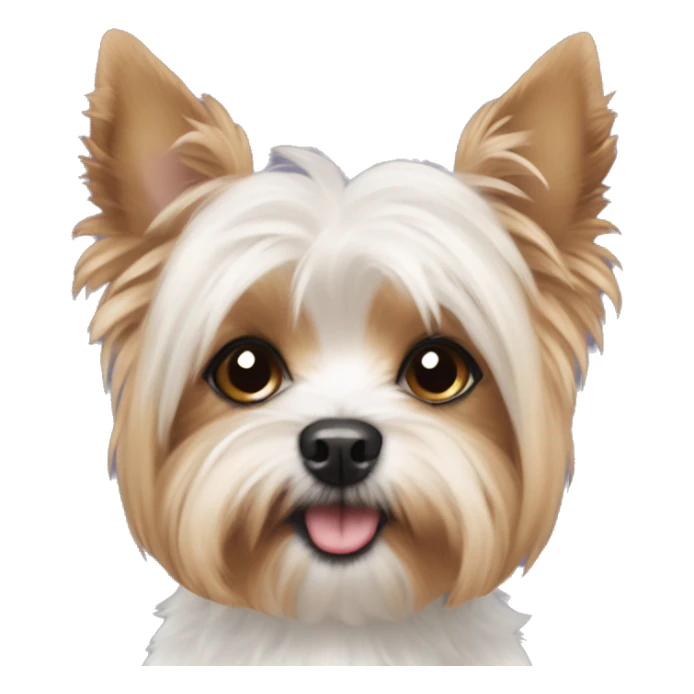 yorkie and bichon mix with long ears  sticker
