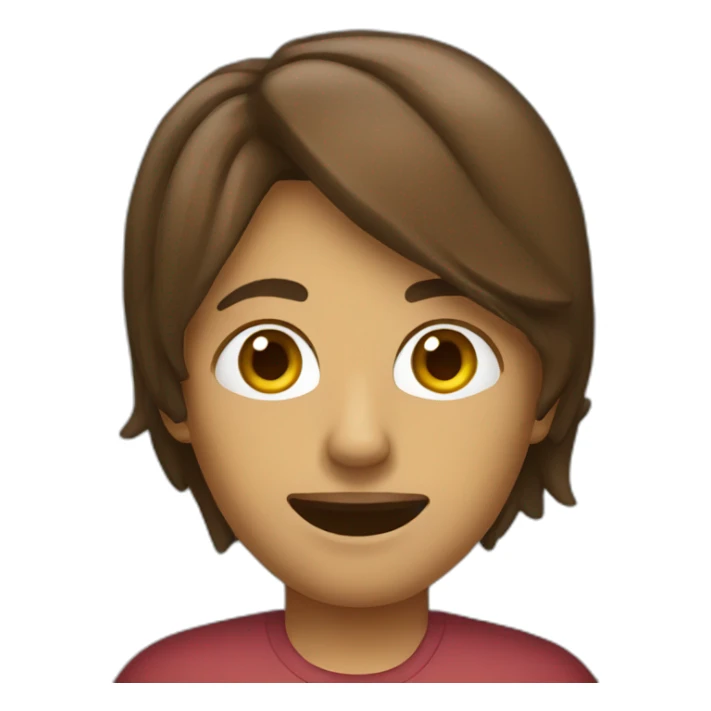 jalapeno with short brown hair sticker