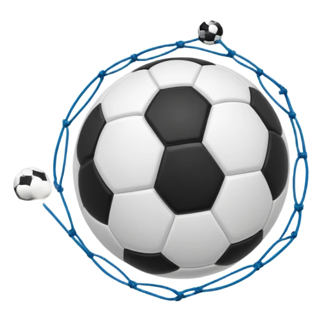 A soccer ball going to the net and goooooool sticker