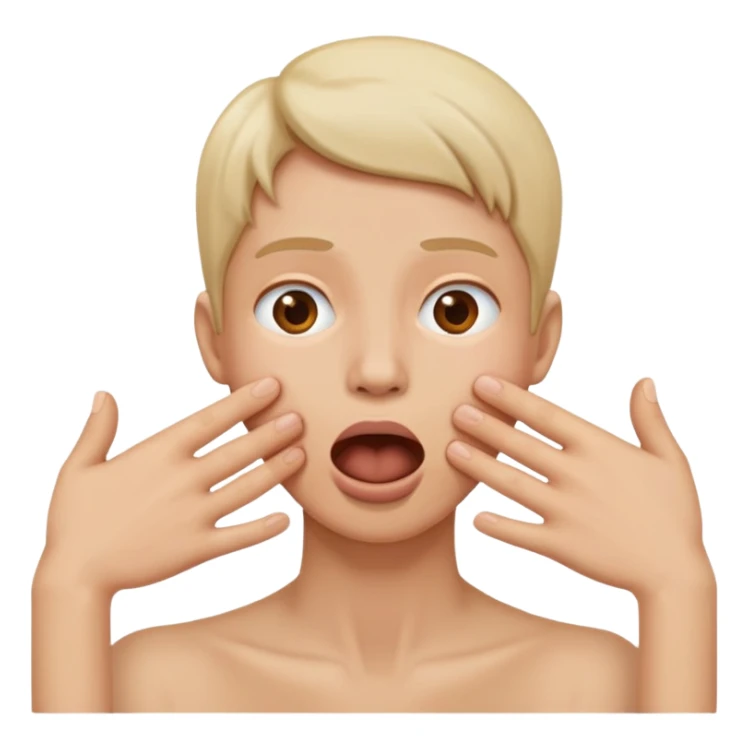 Person with hands around neck and their mouth open like they are dead sticker