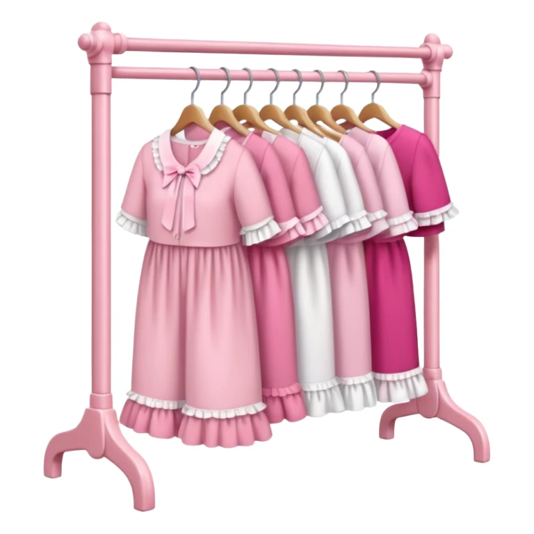 mix light pink dark pink and white girly clothes rack sticker