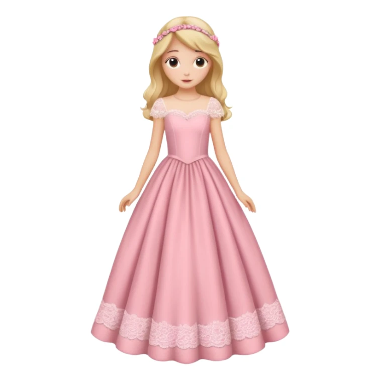 Gown in pink for kids only dress sticker