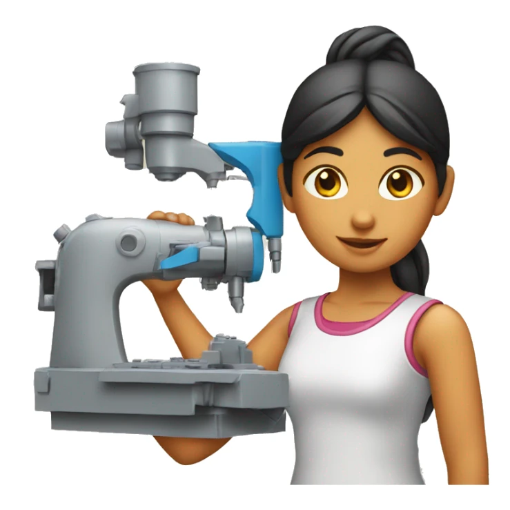 indian girl building an ml model sticker