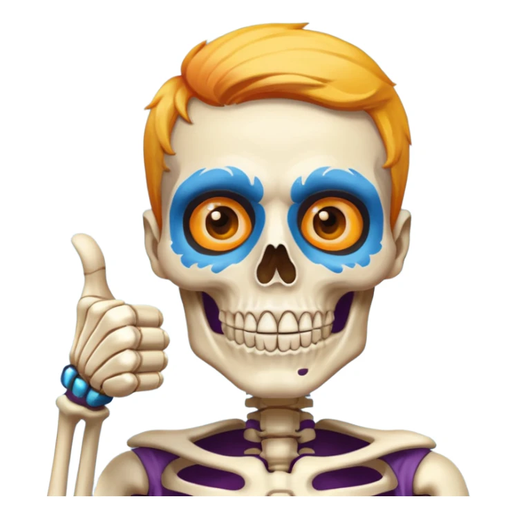 Pulgar arriba día de muertos sticker
