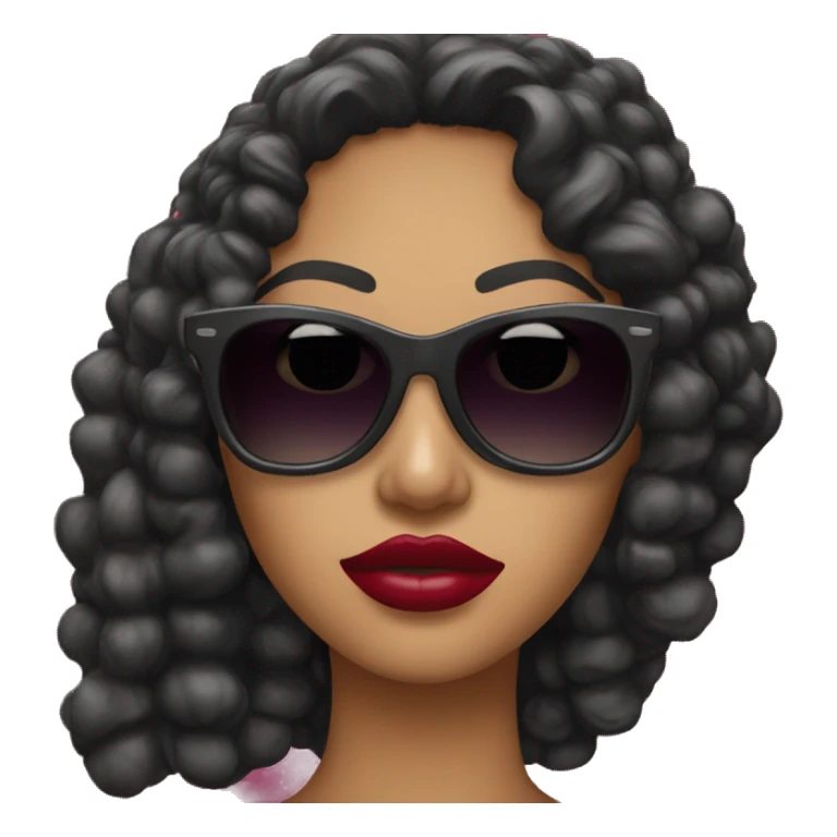 sunglasses and bold lips sticker