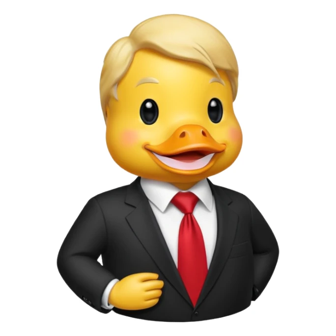 Fait moi un emoji qui représente Donald trump en canard sticker