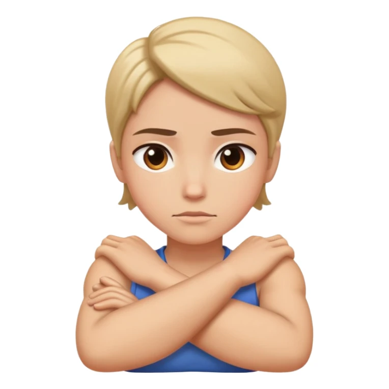 Arms crossed over neck  sticker