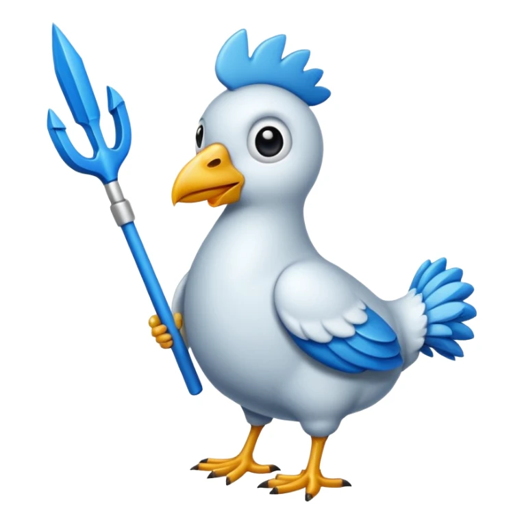 Pollito en su cascaron y una flecha azul sticker