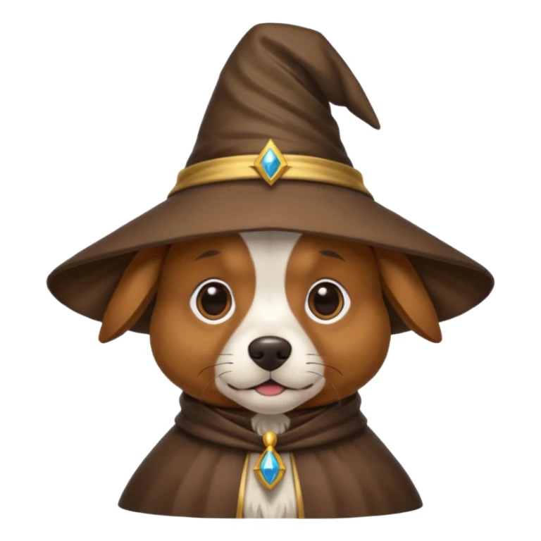 Dog wizard sticker