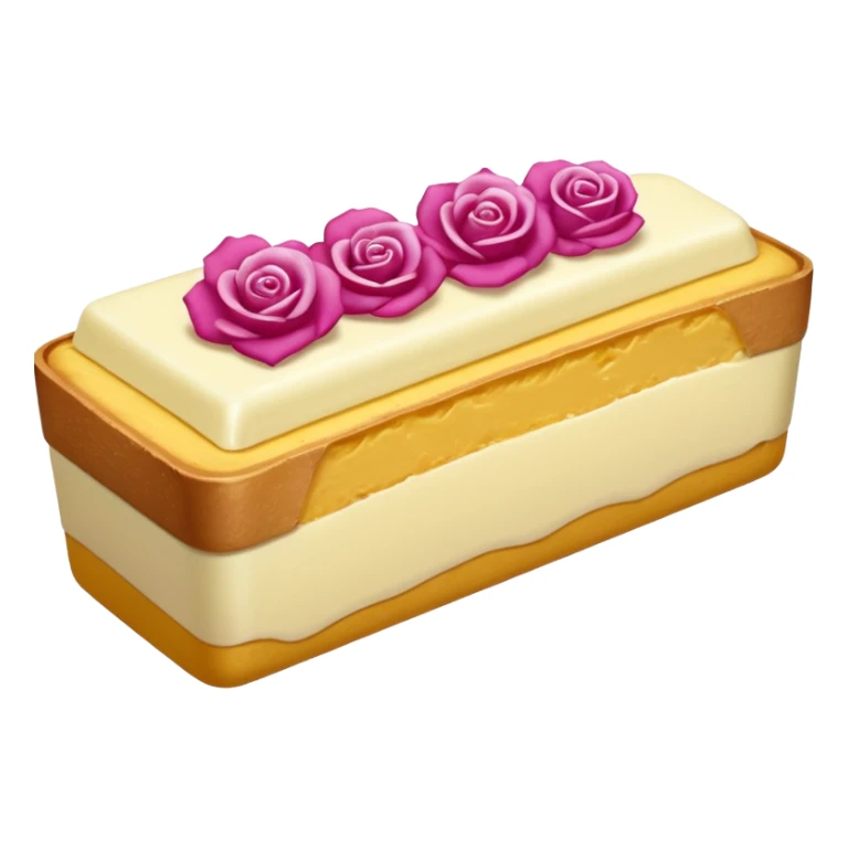 Un primer plano fotorrealista de una barra de mantequilla corporal sólida con un grabado botánico sutil. El color de la barra es rosa suave. Colores: rosa, crema y magenta. Iluminación de estudio. Estilo: producto sólido, limpio. sticker