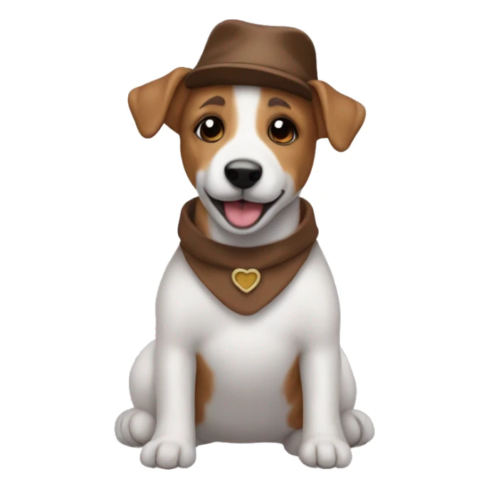 a jack russel in a teddy bear costume sticker