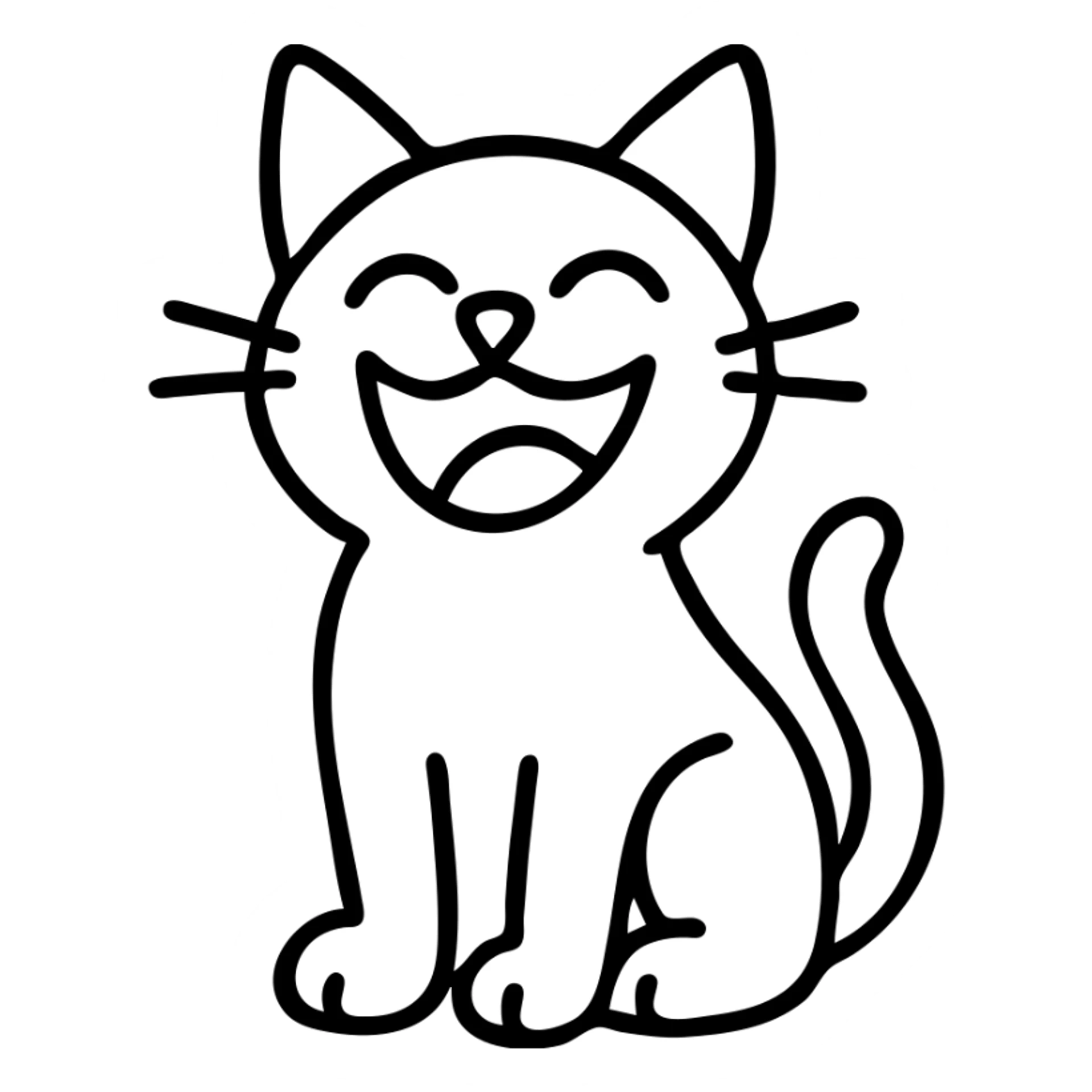 chat qui rigole avec expression exagérée sticker