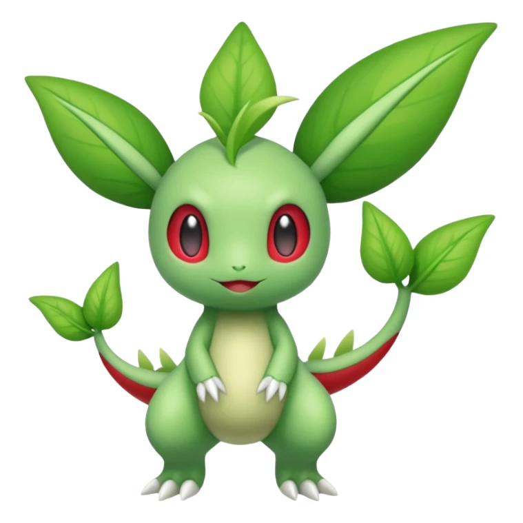 Celebi-Flygon-Shaymin-Chikorita-fusion (full body) sticker