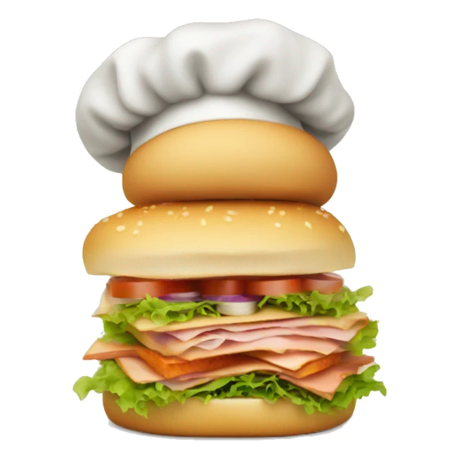 Chefs hat on top of sandwich sticker