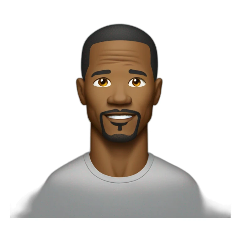 actor Jamie Foxx wearing t-shirt sticker